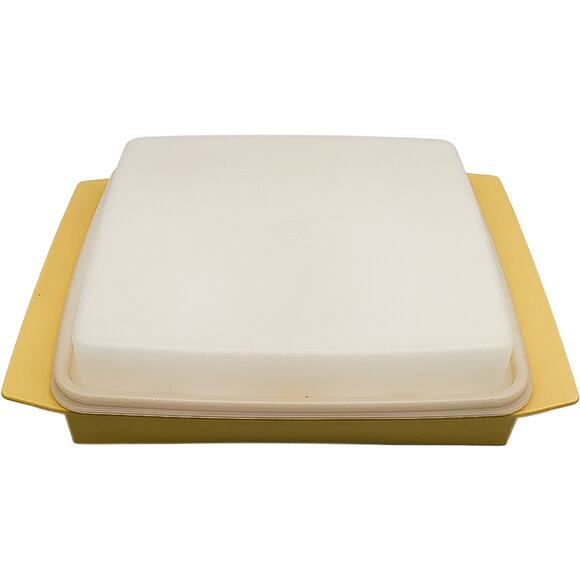 Vintage Tupperware Deviled Egg Yellow/Gold Carrier Storage w/Lid & Handles 723-4 - Picture 5 of 6